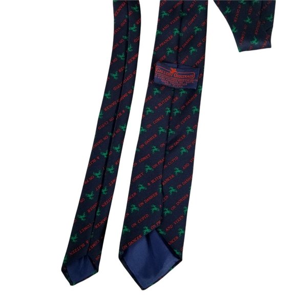 Vintage Neck tie GALLERY ORIGINALS Exclusive CHRISTMAS Reindeer Theme Holiday - Picture 5 of 9